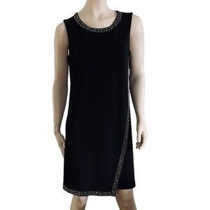 Calvin Klein Faux Wrap Studded Sleeveless Dress Sz 12​​​​​​​​
